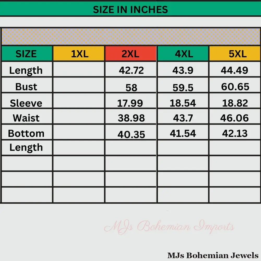 5XL Rainbow Asymmetric Set