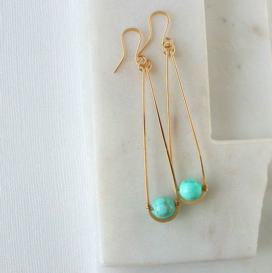 Turquoise Pendulum Earrings