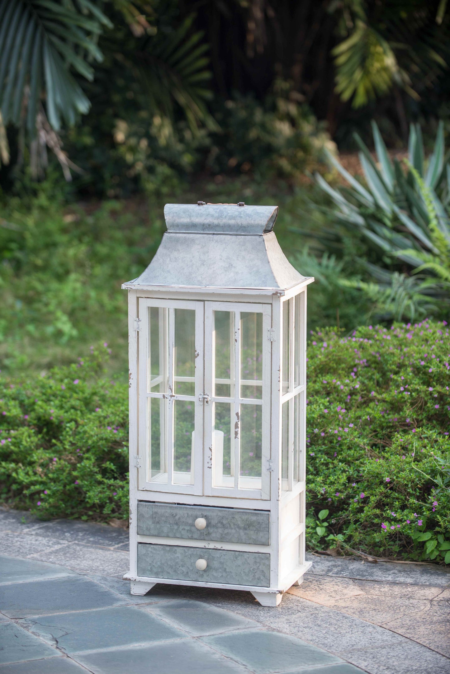 Wooden Candle Decorative Hurricane Lantern