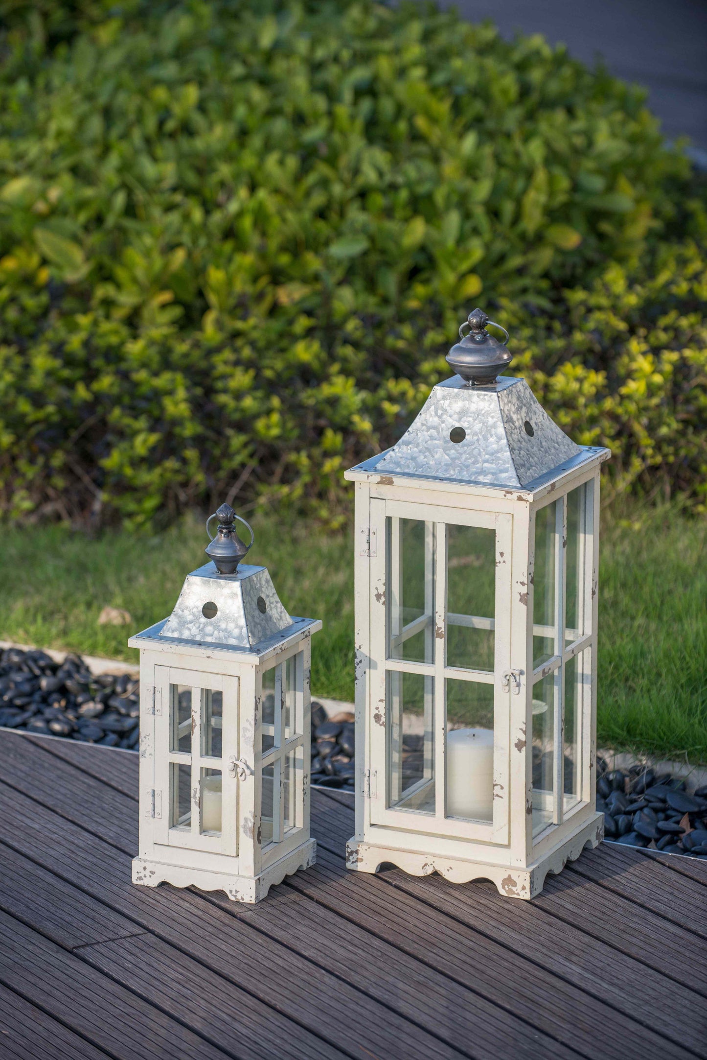 Wooden Candle Decorative, Hurricane Lantern Holder