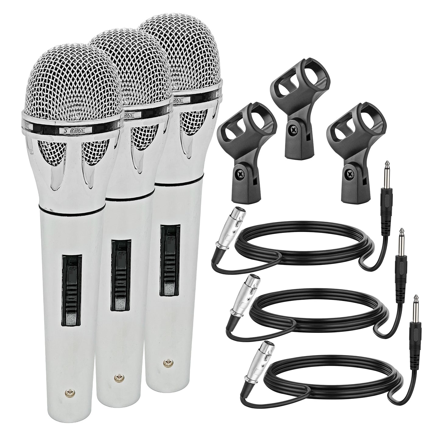 5 CORE Microphone Dynamic Vocal Handheld Mic Cardioid Unidirectional Microfono w On Off Switch + XLR Audio Cable for Singing Karaoke Public Speaking & Parties - PM 817 CH