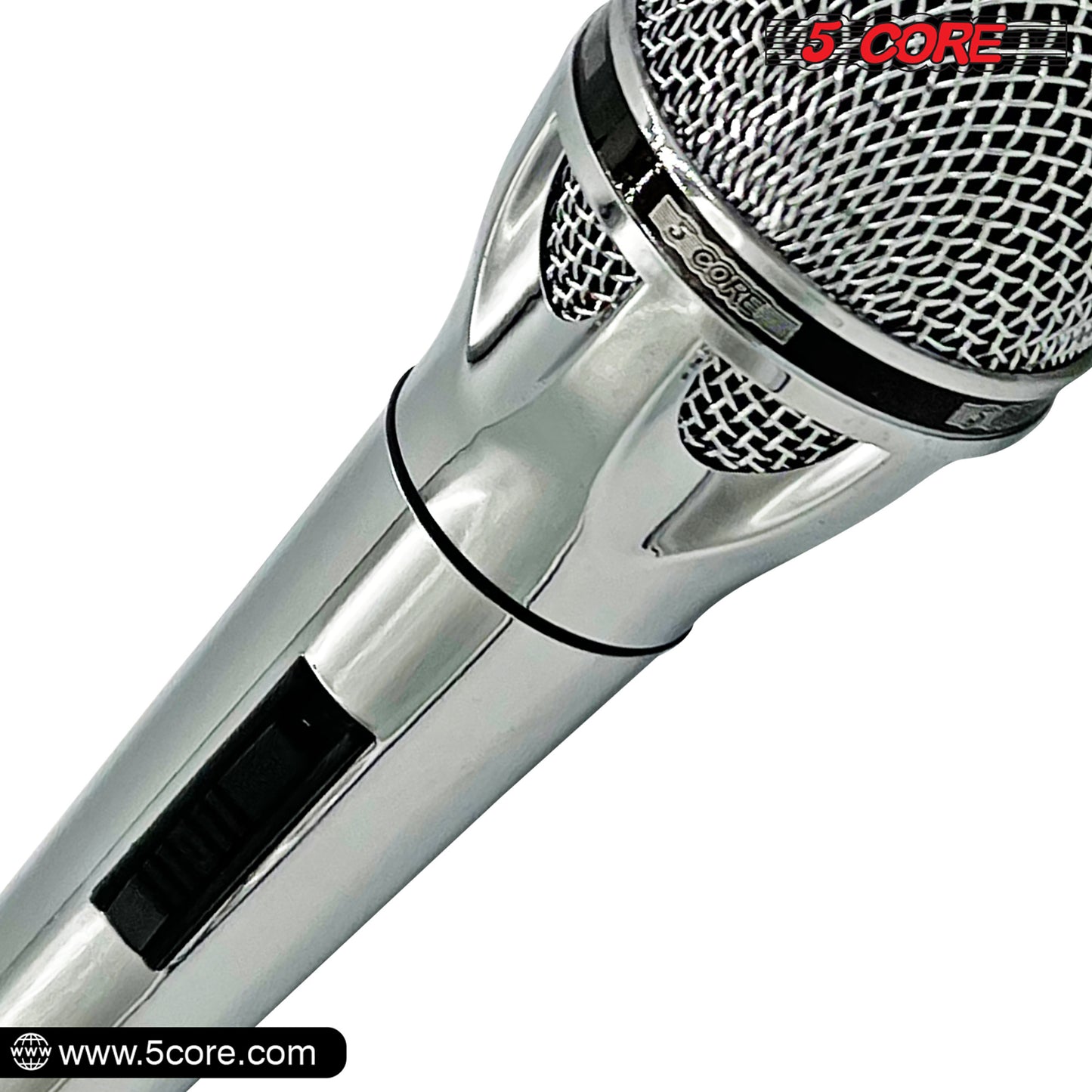 5 CORE Microphone Dynamic Vocal Handheld Mic Cardioid Unidirectional Microfono w On Off Switch + XLR Audio Cable for Singing Karaoke Public Speaking & Parties - PM 817 CH