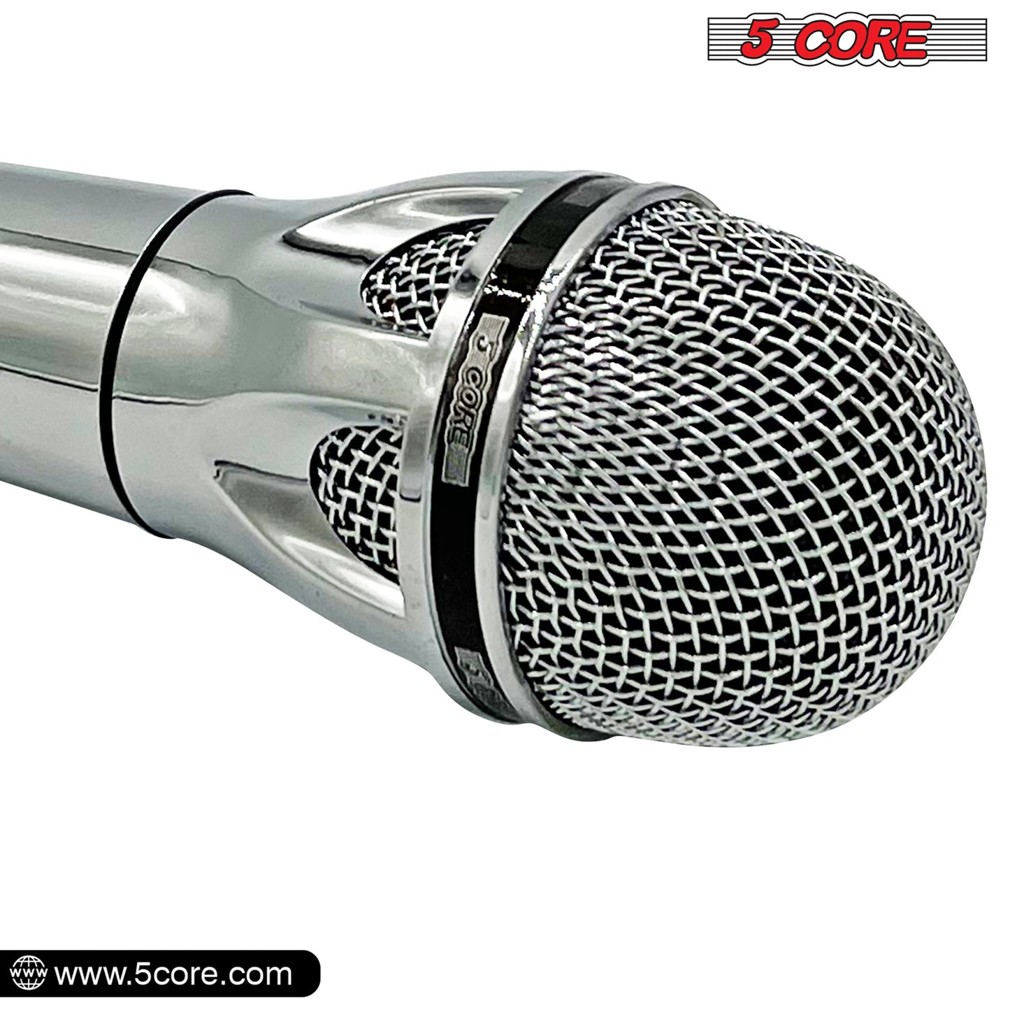 5 CORE Microphone Dynamic Vocal Handheld Mic Cardioid Unidirectional Microfono w On Off Switch + XLR Audio Cable for Singing Karaoke Public Speaking & Parties - PM 817 CH