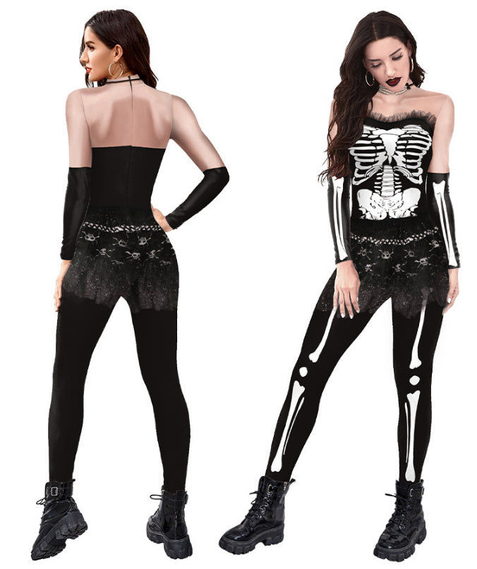 Women's Sexy Skeleton Costume for Halloween