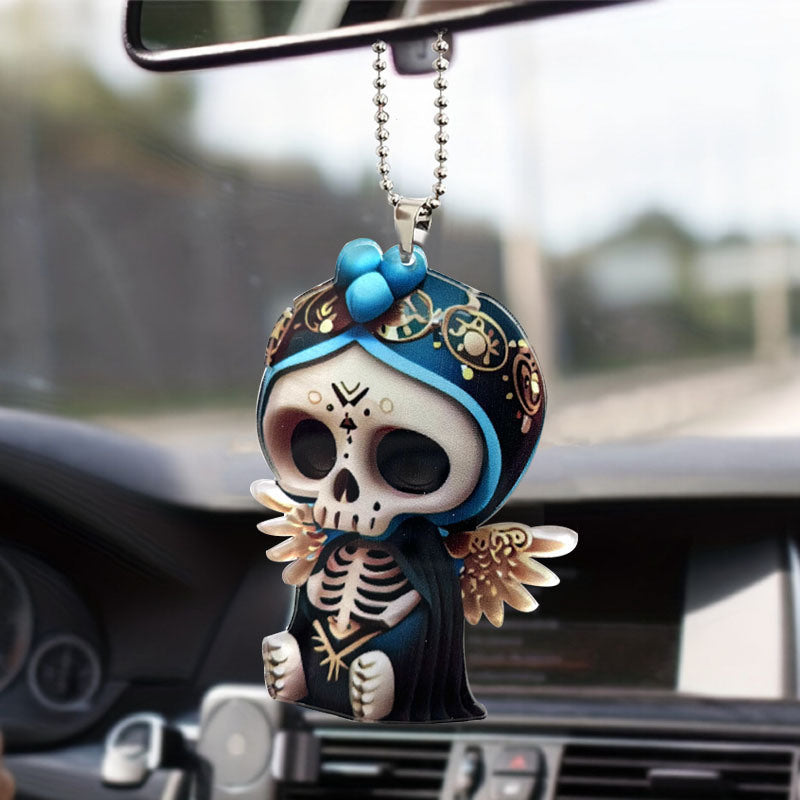 Winged Skull Halloween Car Pendant