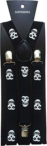 Halloween Wholesalers Suspenders Skulls Print