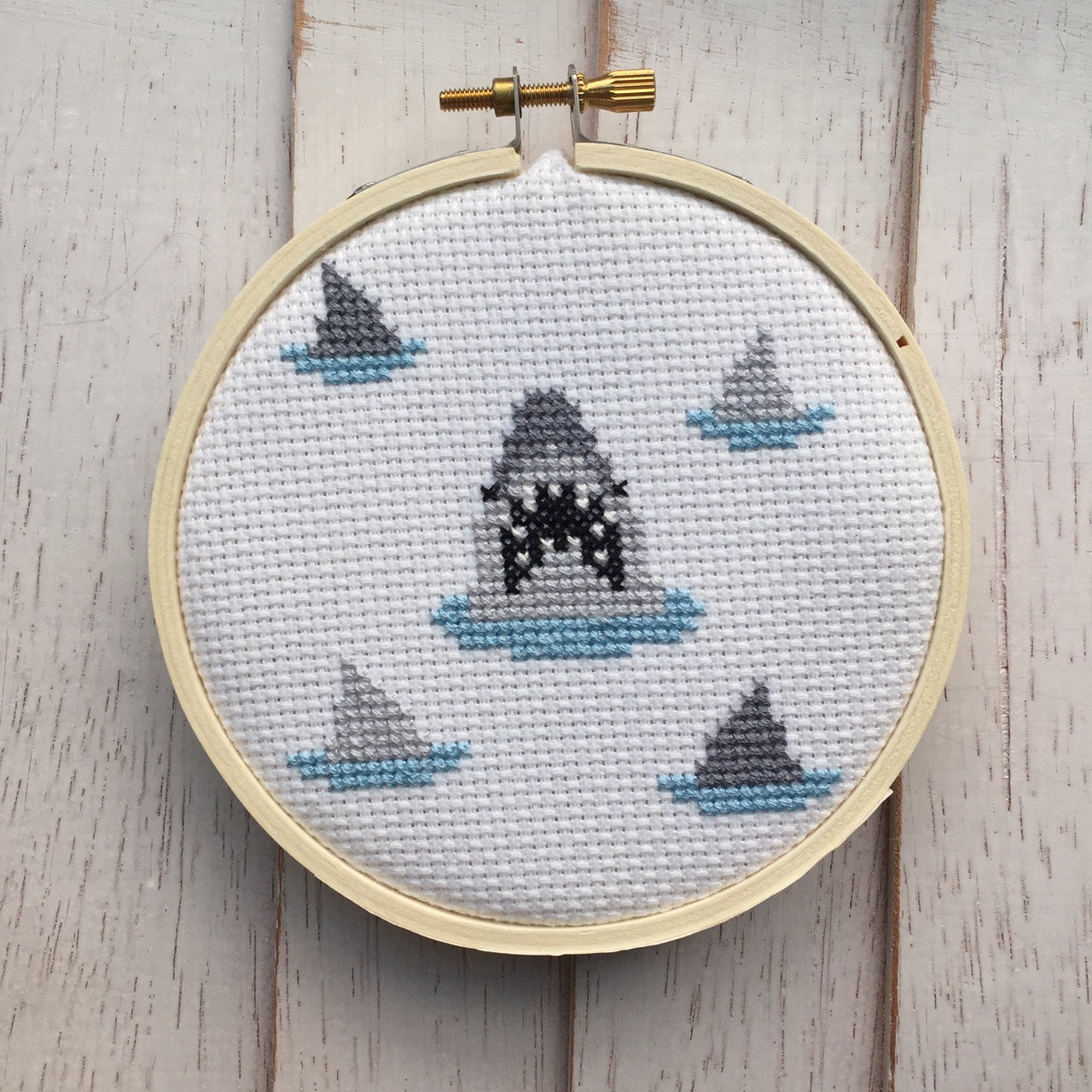 Shark Counted Cross Stitch DIY KIT
