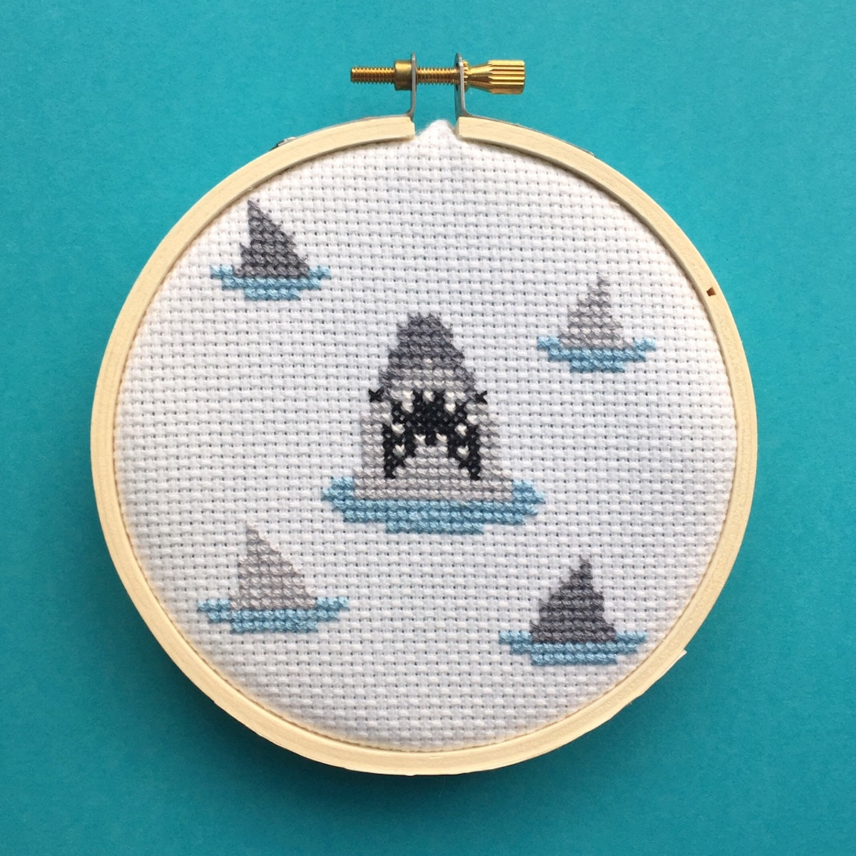 Shark Counted Cross Stitch DIY KIT