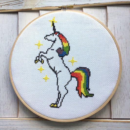 Unicorn Colorful Counted Cross Stitch DIY Kit