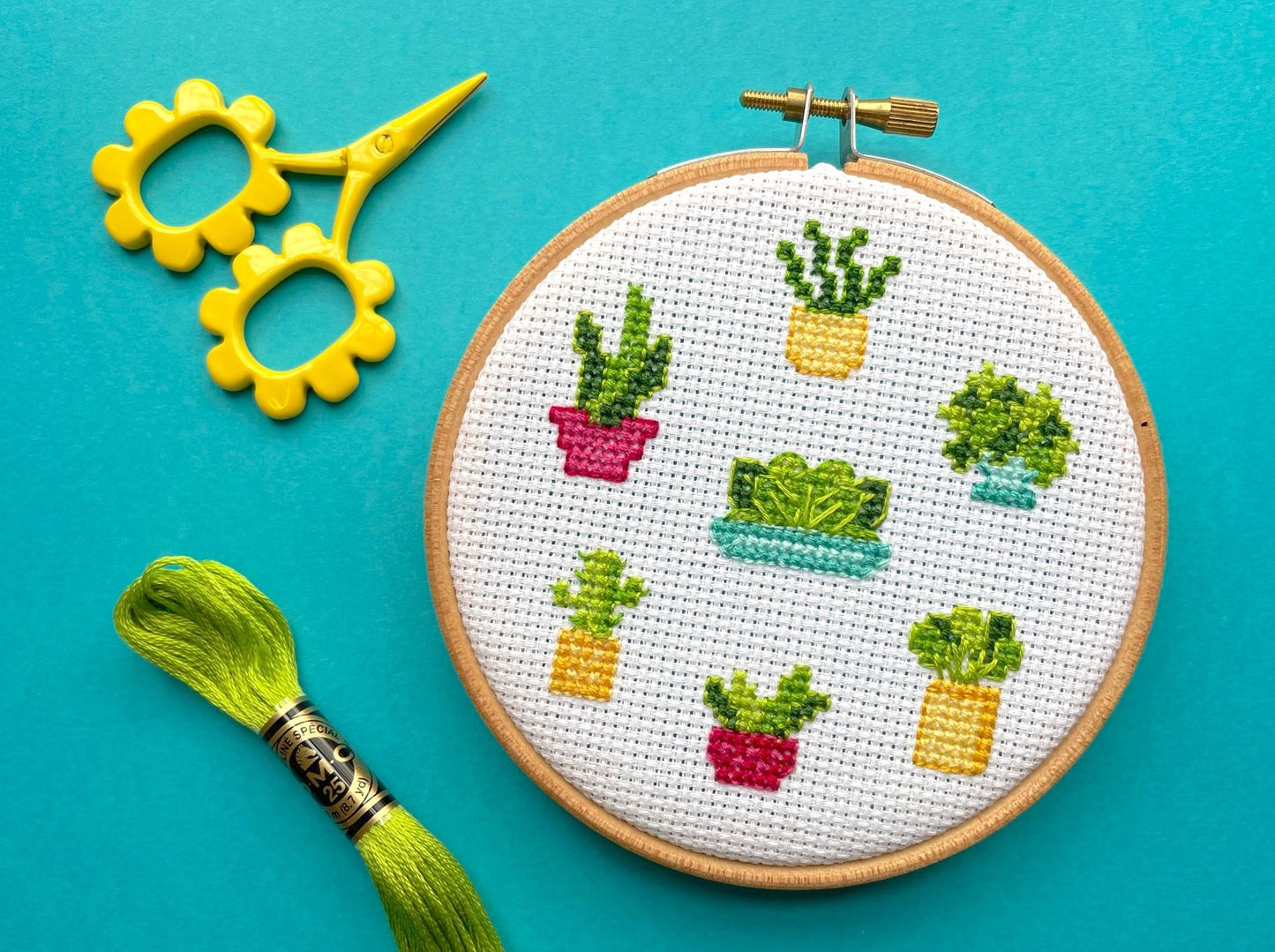 Plant Life Counted Cross Stitch DIY KIT