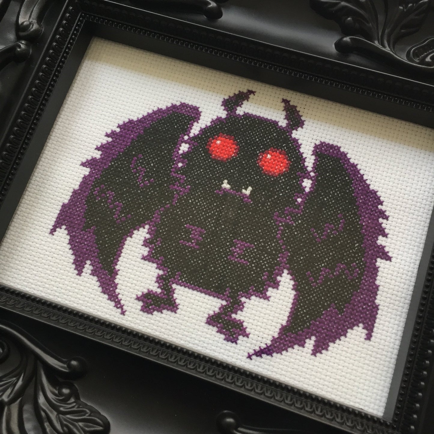 Mothman Counted Cross Stitch DIY KIT Intermediate
