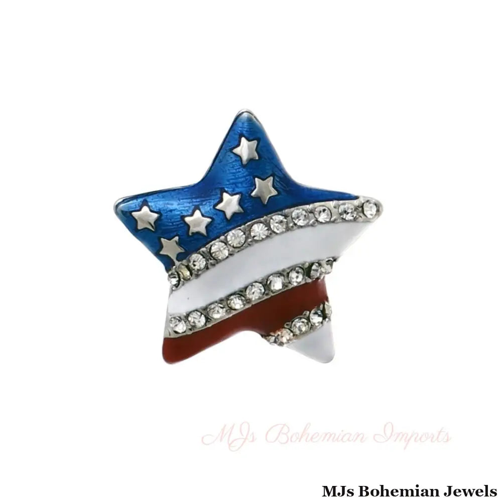 American Flag Star Brooch