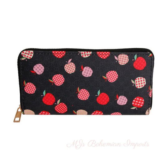 Apple Affection: Woven Wallet in Black