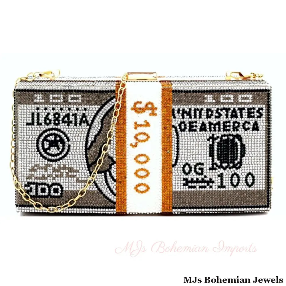 Black Bling $10K Rectangle Clutch
