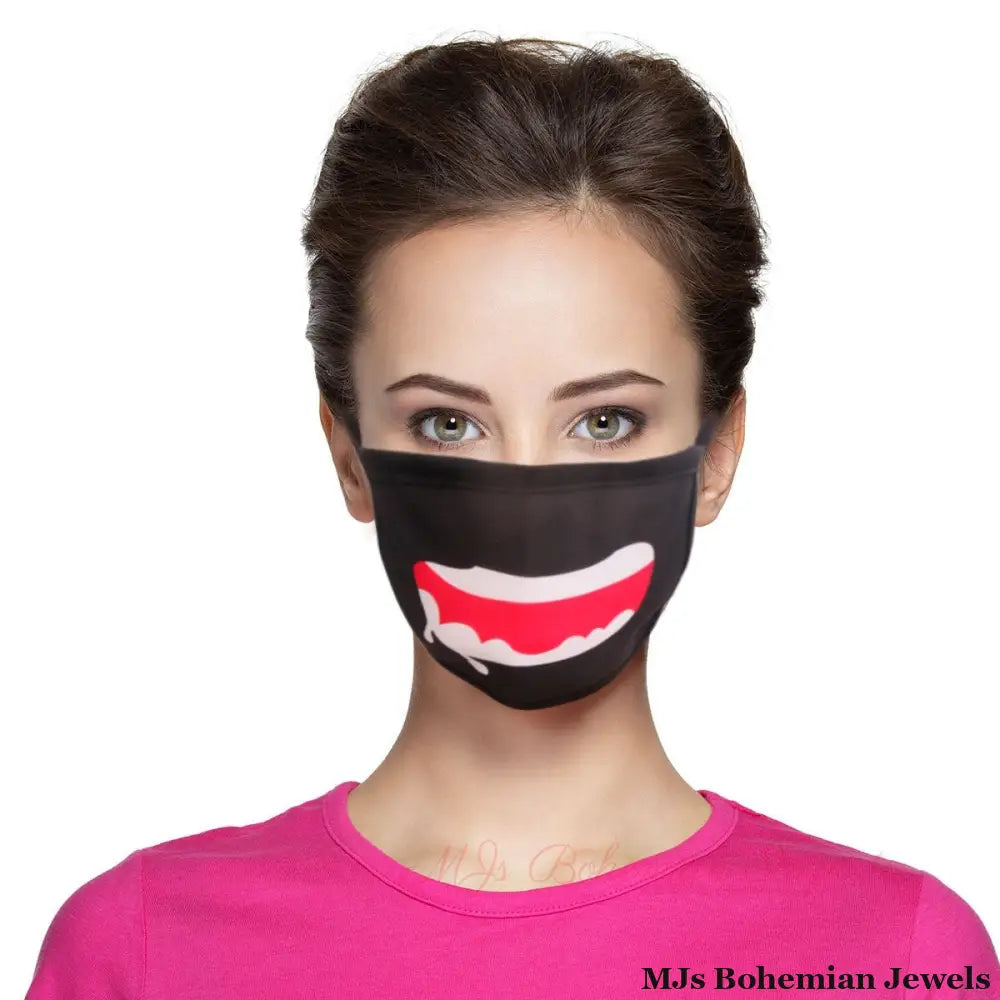 Black Drooling Mouth Mask