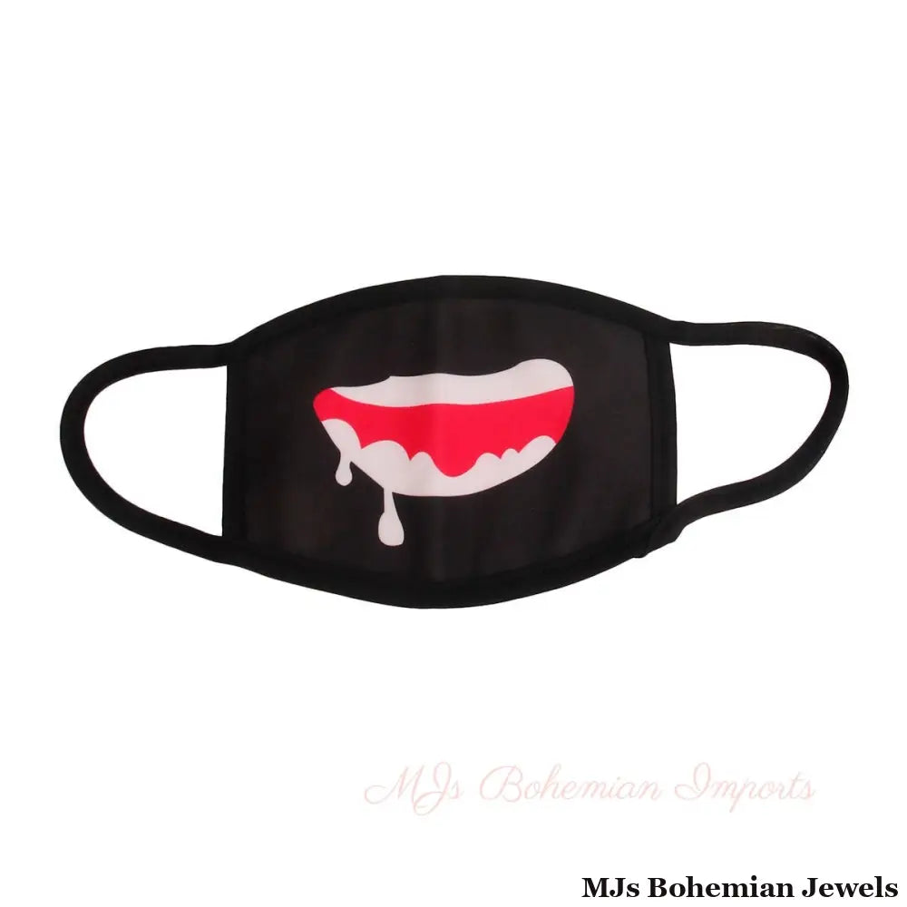 Black Drooling Mouth Mask
