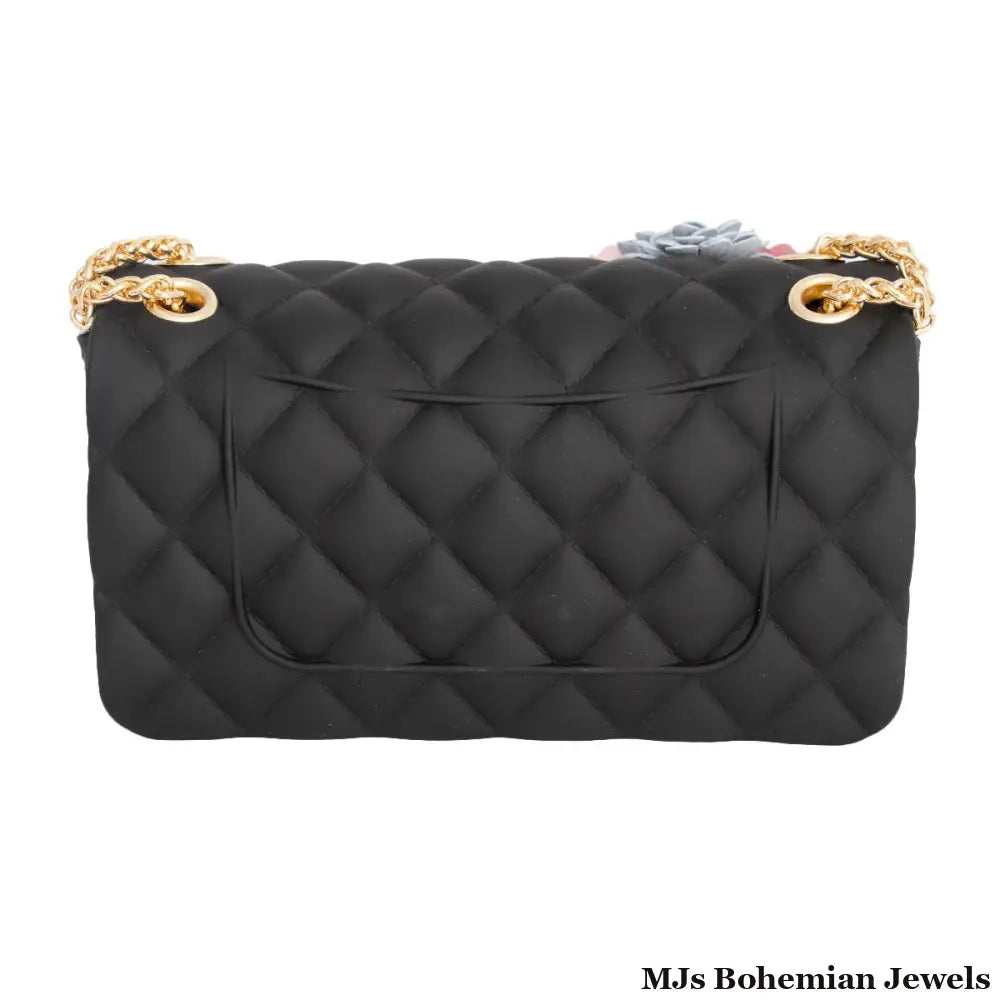 Black Jelly Flower Quilt Bag