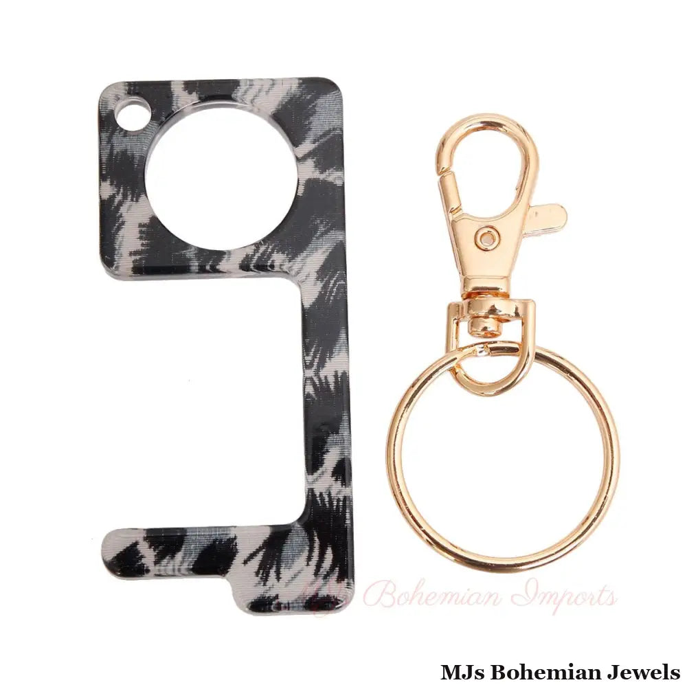 Black Leopard Touchless Door Button Tool