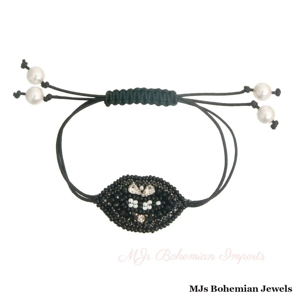 Black Lips Friendship Bracelet