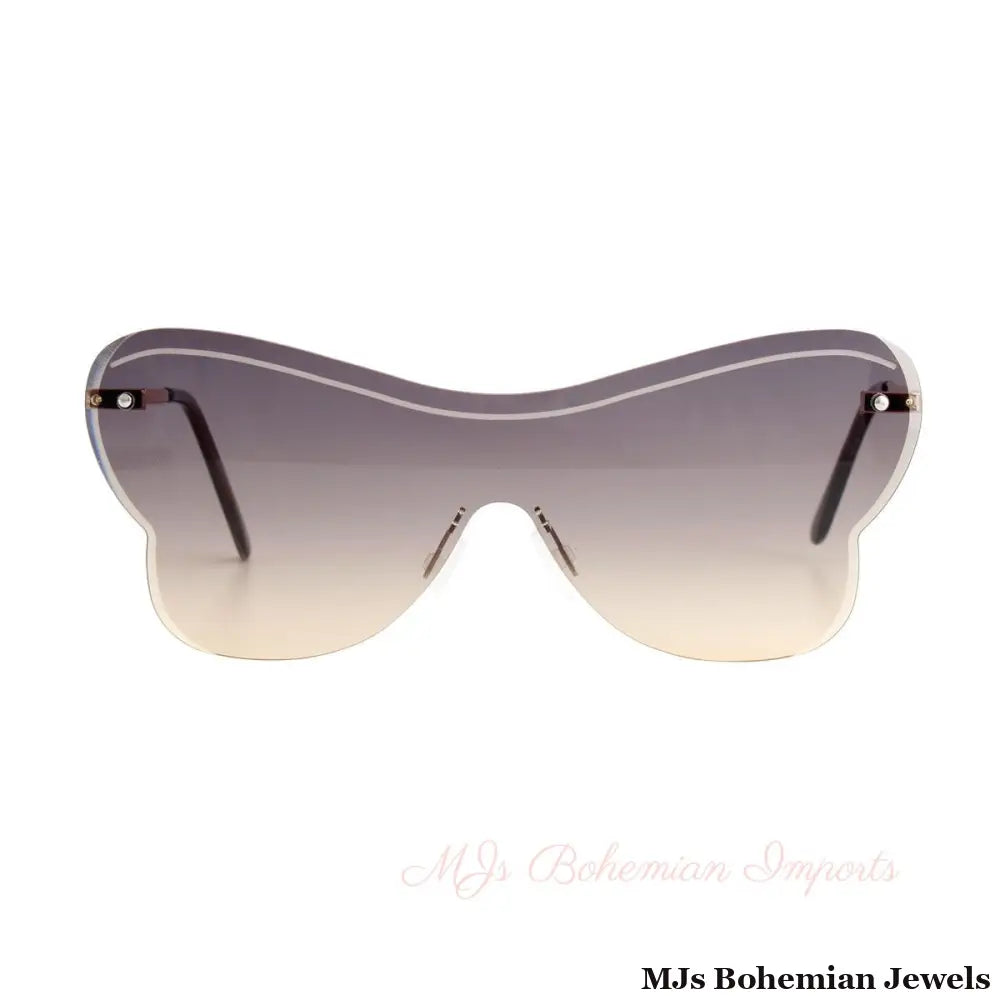Black One Piece Butterfly Sunglasses