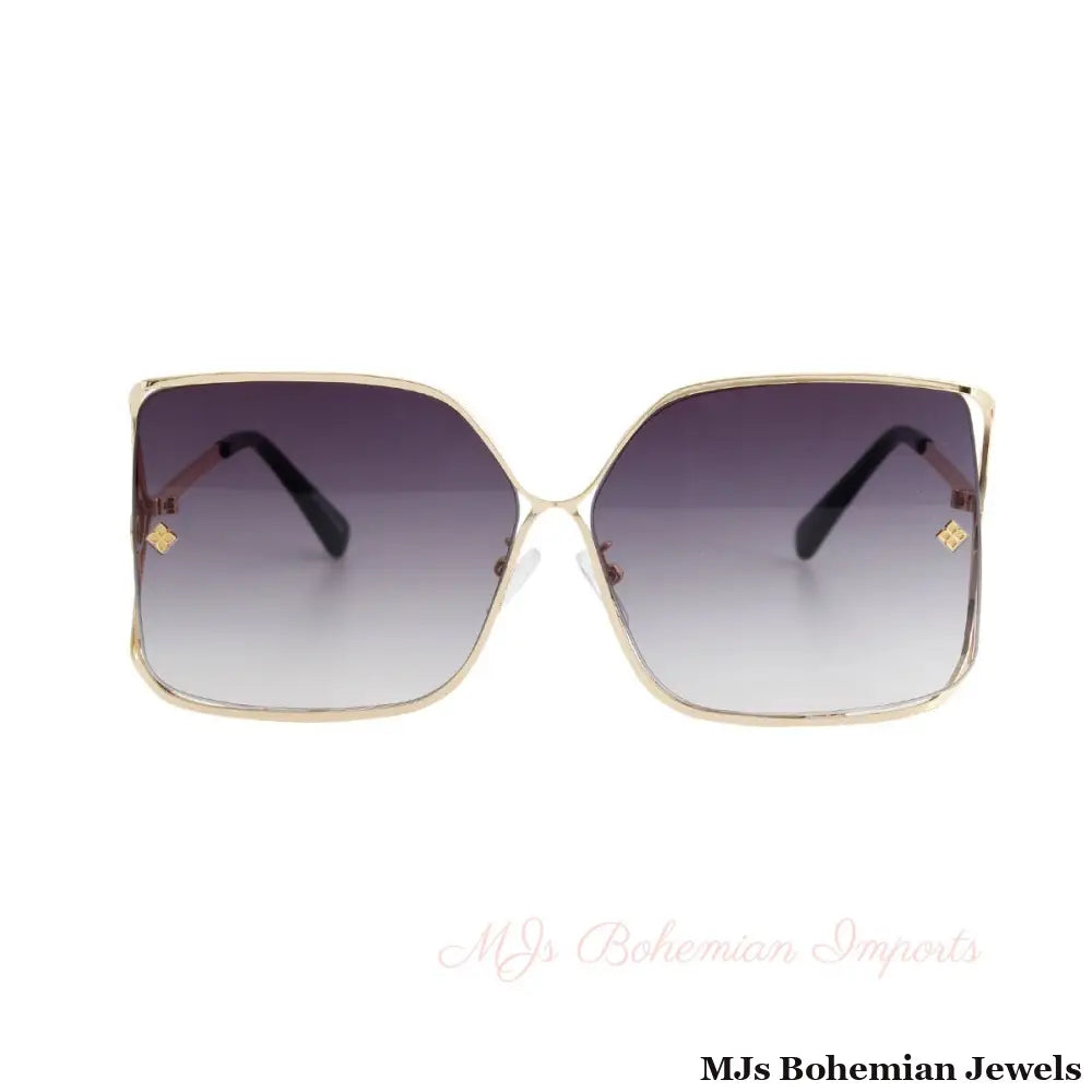 Black Retro Square Sunglasses