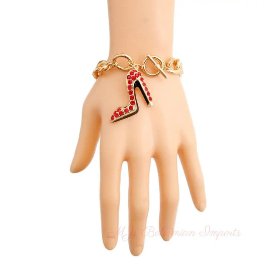 Bling Boutique High Heel Red Bracelet