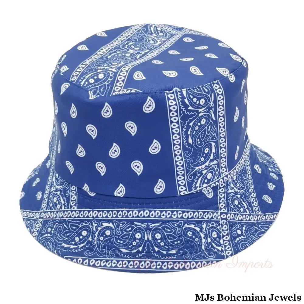 Blue Bandana Reversible Bucket Hat