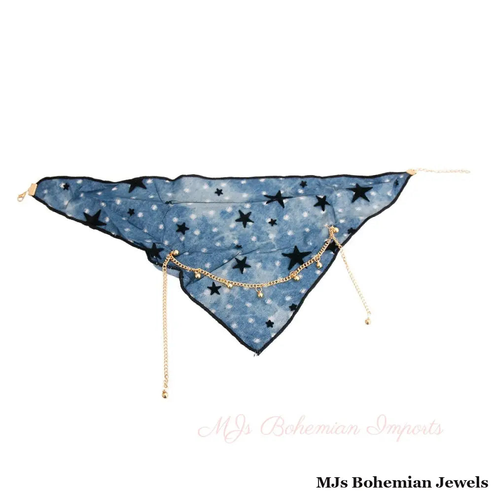 Blue Scarf Choker Necklace