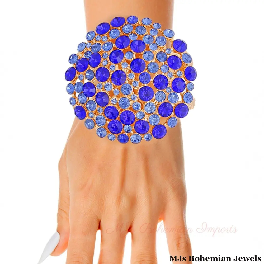 Blue Stone Dome Cluster Cuff