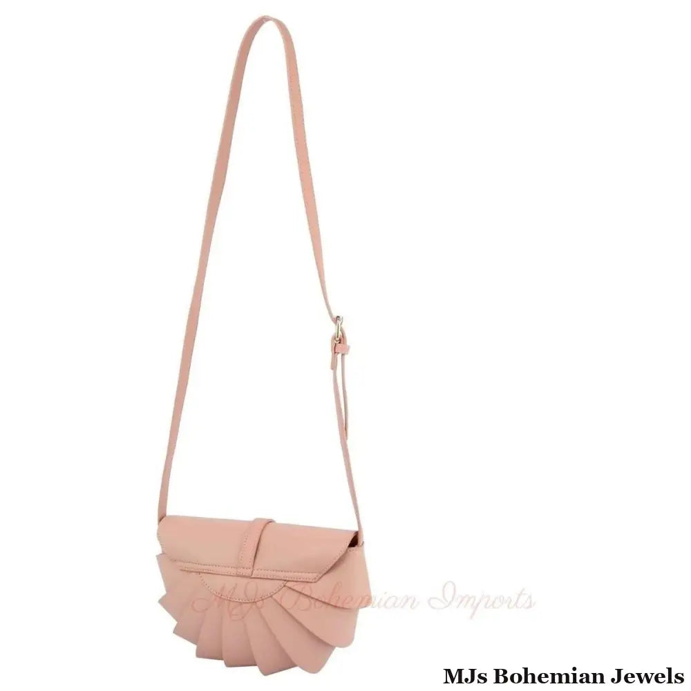 Blush Pleated Semicircle Crossbody