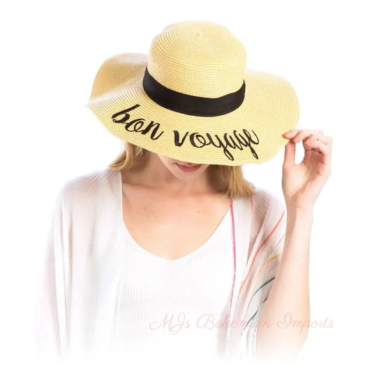 Bon Voyage Beige Floppy Hat