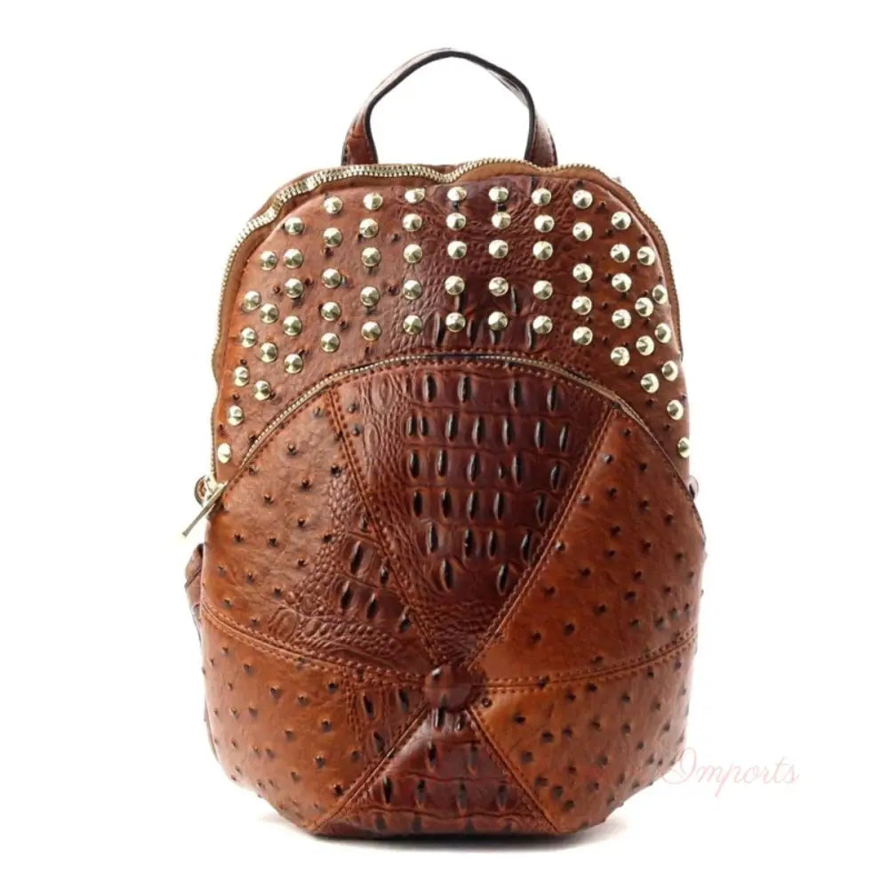 Brown Baseball Hat Shaped Backpack
