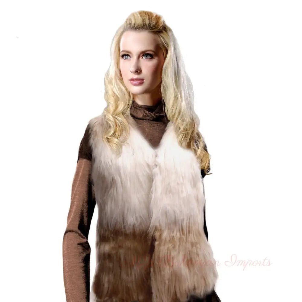 Brown Faux Fur Fashion Vest