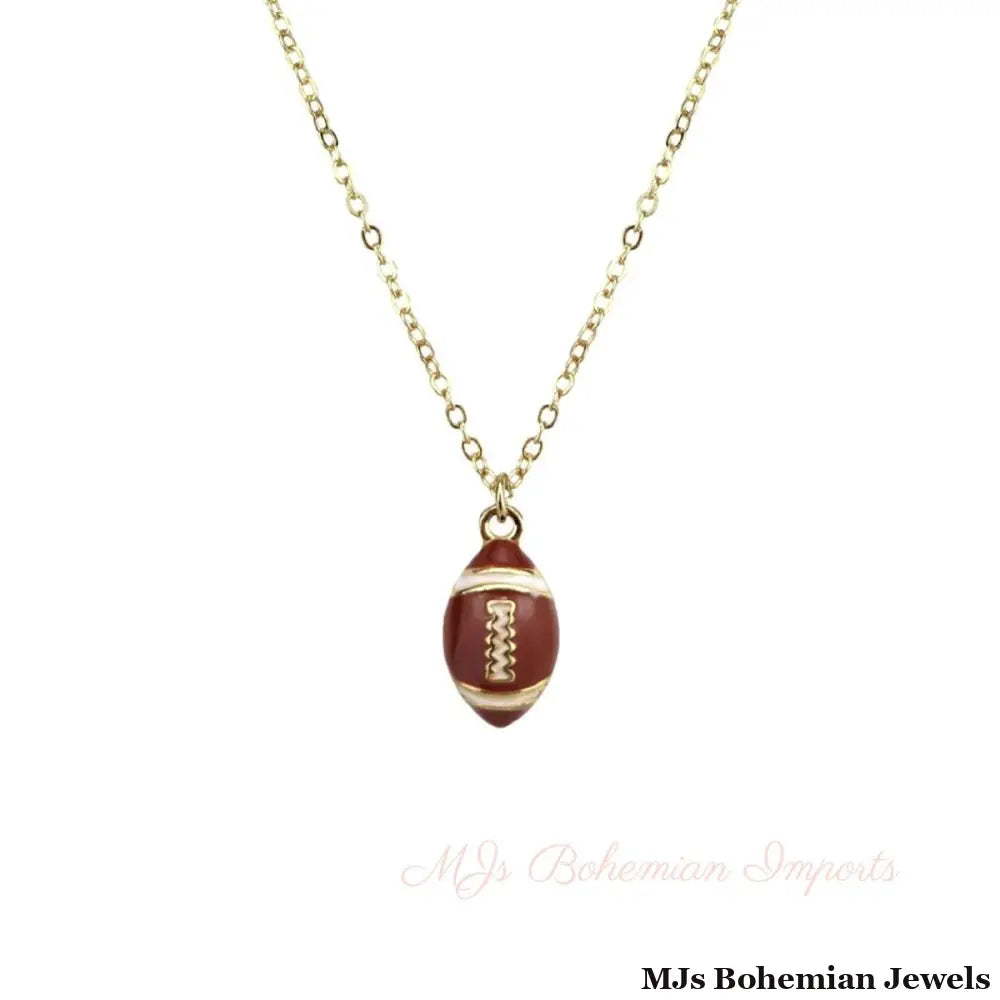 Brown Football Necklace