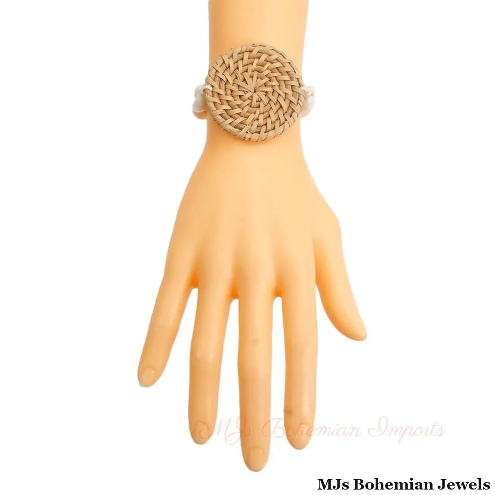 Brown Woven Shell Bracelet