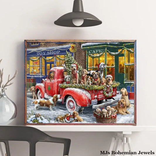 Diamond Painting Christmas Dog Animal Mosaic Crafts Wall Art
