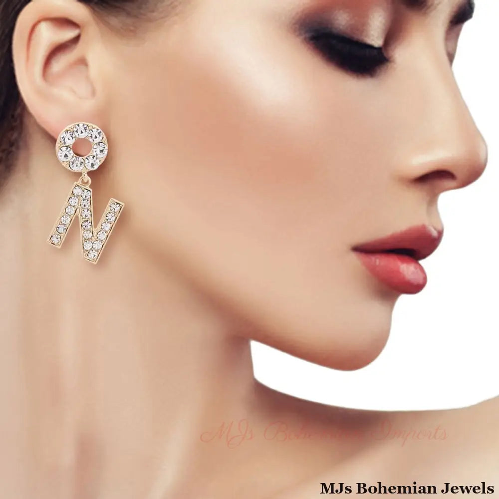 Dripping in Gold: Dangling N Earrings