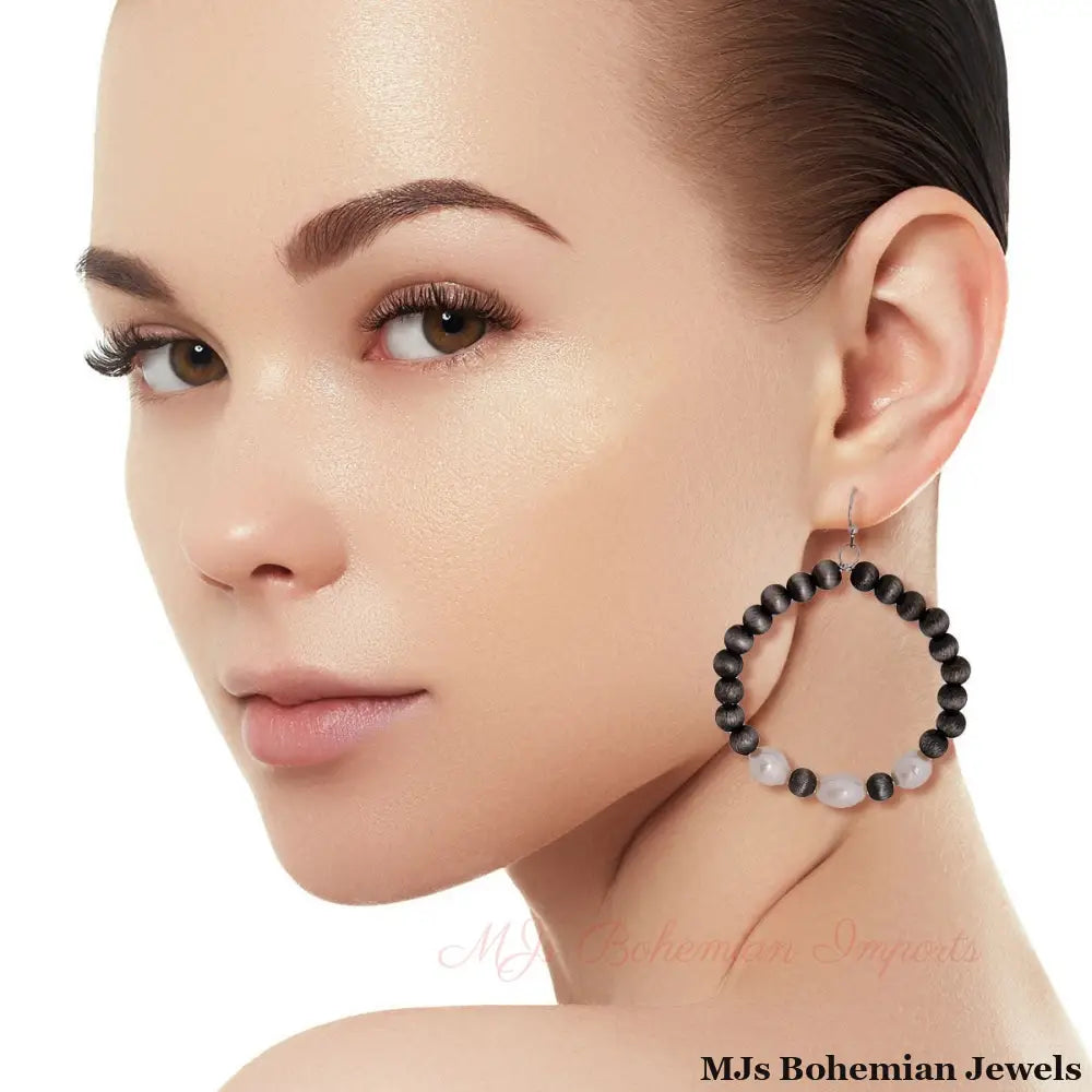 Freshwater Pearl Faux Navajo Earrings