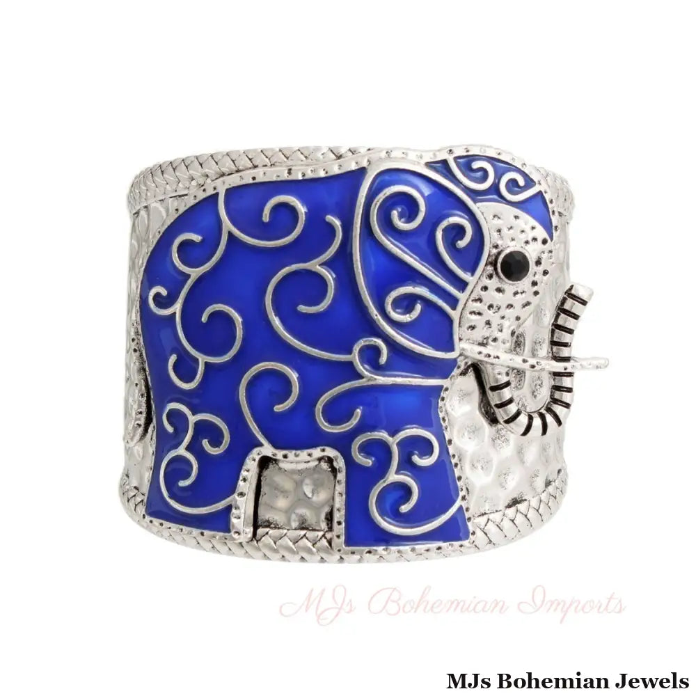 Full Blue Elephant Cuff