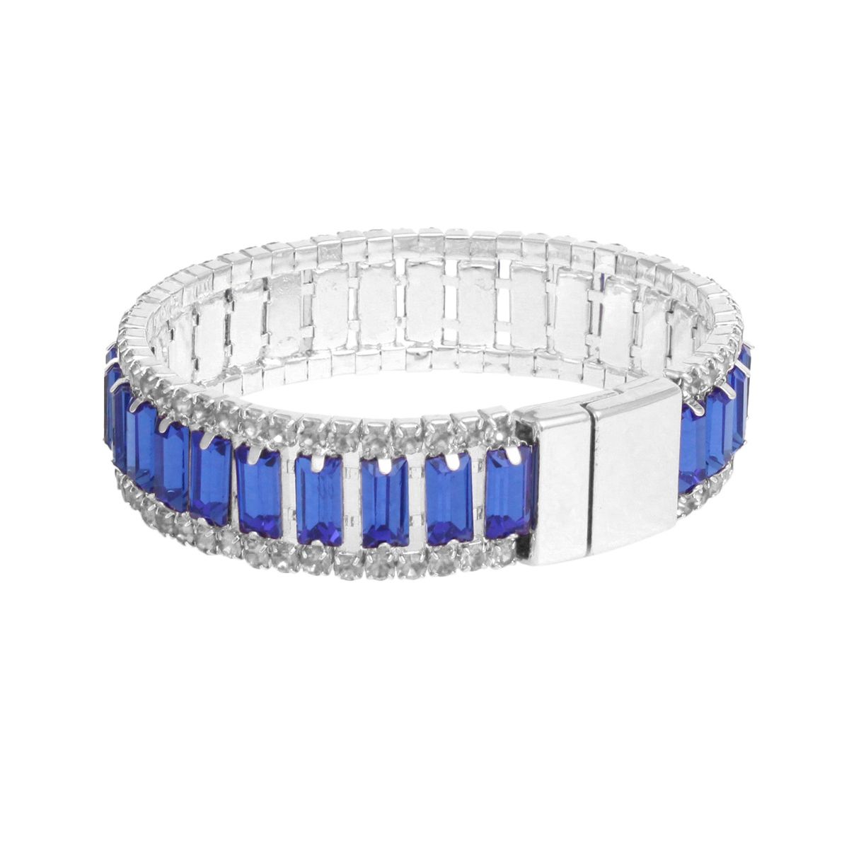 ZPB Sorority Blue Baguette Bling Tennis Bracelet