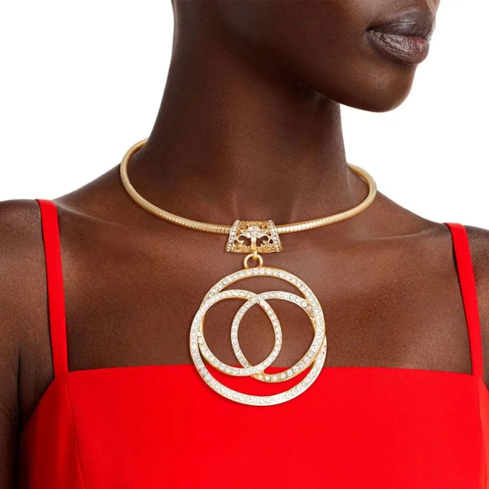 Gold 3D Pendant Necklace