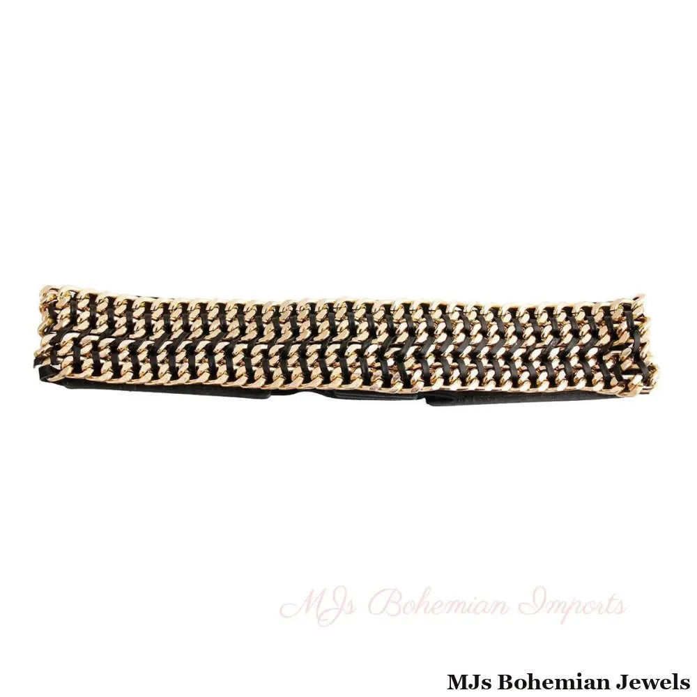 Gold Chain Black Belt