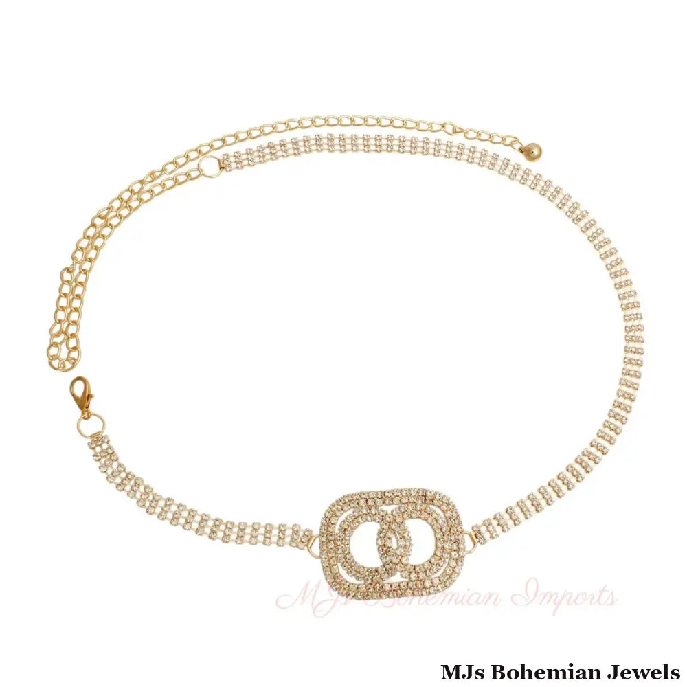 Gold Embellished Infinity Link Chain Belt