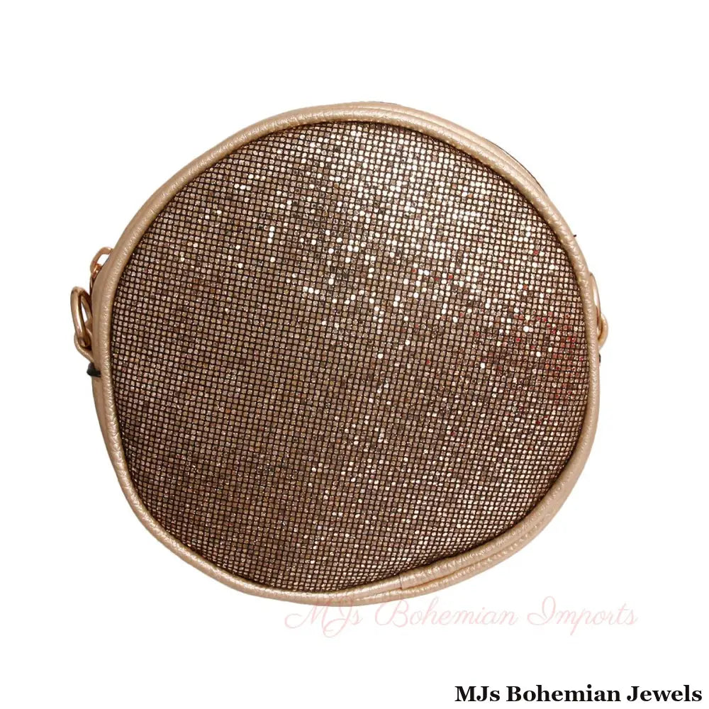 Gold Glitter Circle Crossbody Fanny
