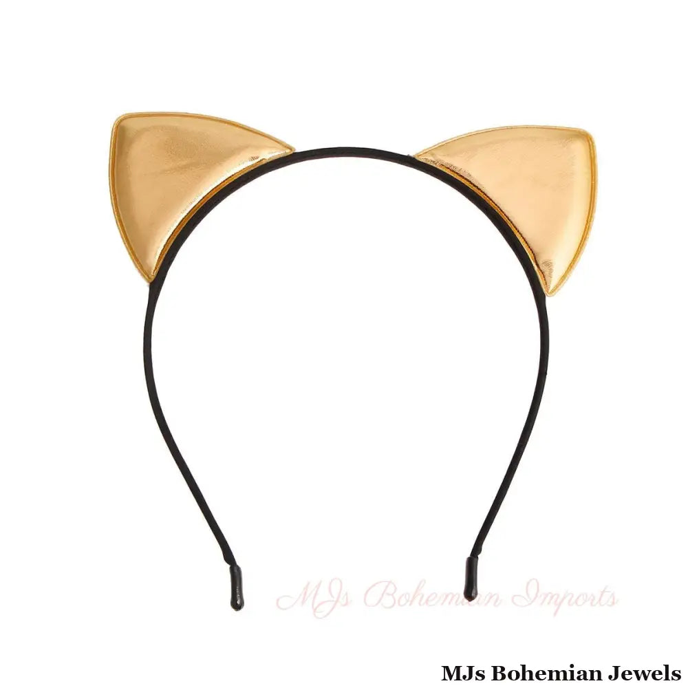 Gold Kitty Ears Headband