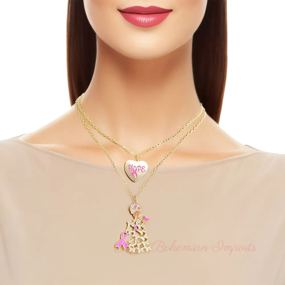 Gold Lady Adorned Gown Cancer Set