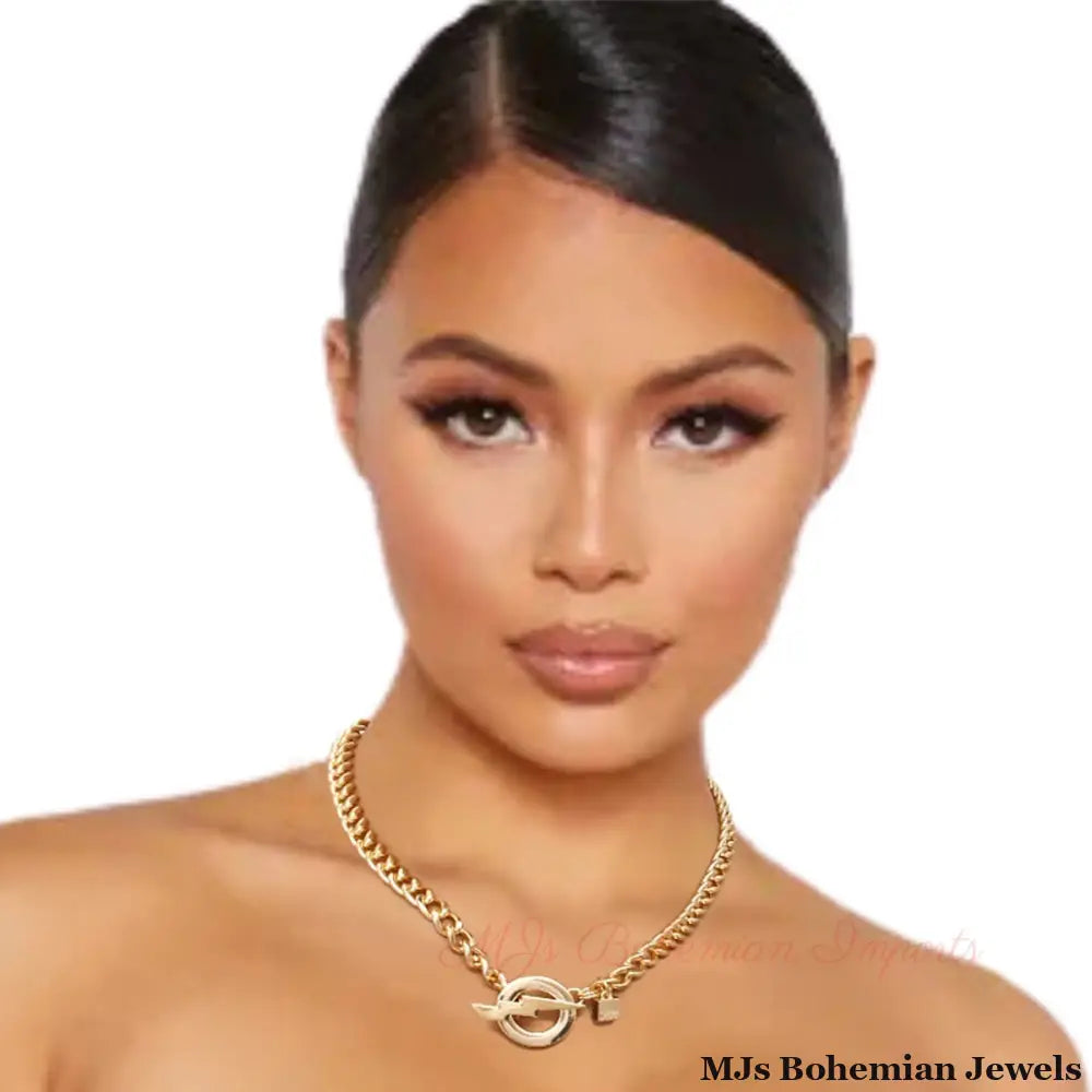 Gold Lightening Bolt Necklace