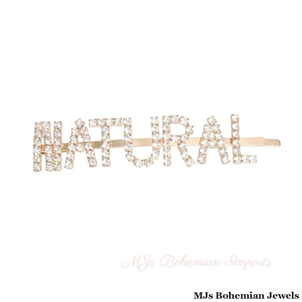 Gold NATURAL Sparkle Hair Pin
