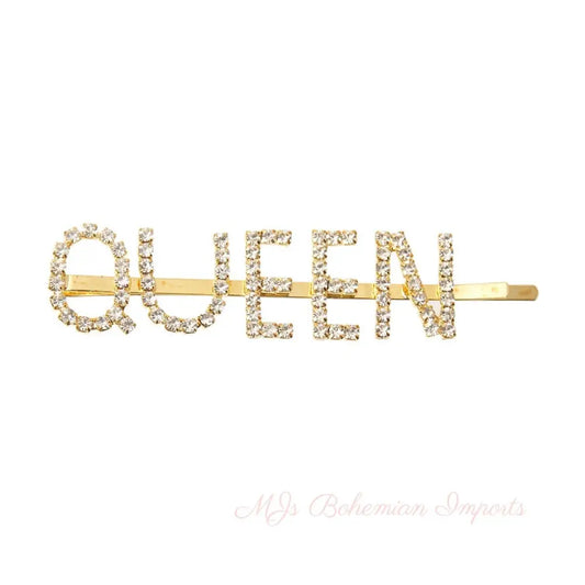 Gold QUEEN Bobby Pin