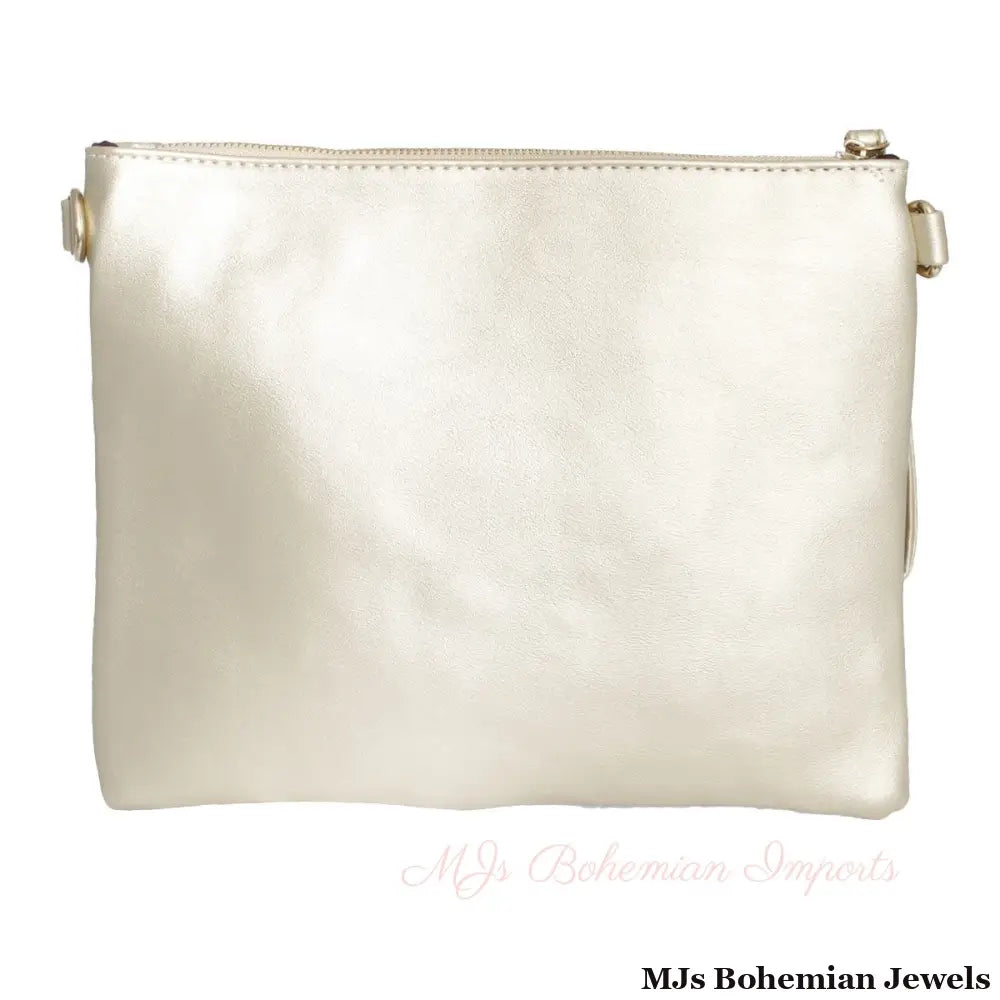 Gold Smile Sequin Clutch